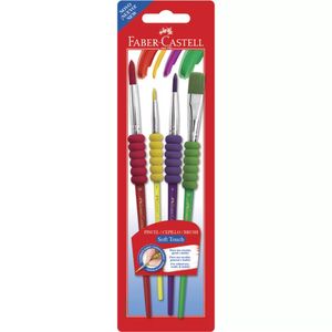 Kit Pincel Soft Touch Faber Castell com 4 unidades