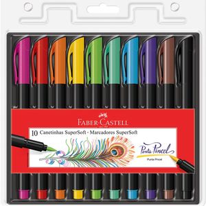 Canetinha SuperSoft Faber Castell com 10 unidades