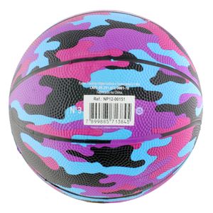 Mini Bola de Basquete Camuflada Roxa Newpro n.° 3