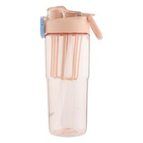 Garrafa Squeeze Rosa com Canudo Newpro 950ml
