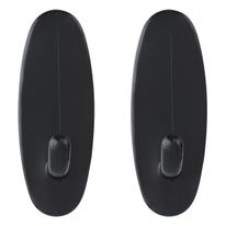Gancho Adesivo Oval Preto Newpro 2 peças