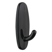 Gancho Adesivo Oval Preto Newpro 2 peças