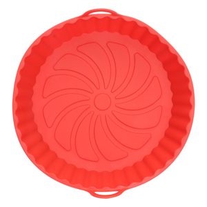 Forma de Silicone Redonda para Air Fryer Ikinci Vermelho 21cm