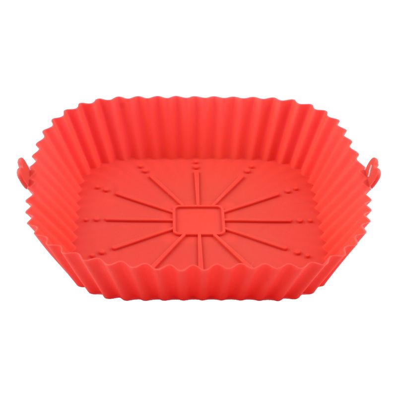 Forma-de-Silicone-Quadrada-para-Air-Fryer-Ikinci-Vermelho-16cm-144170