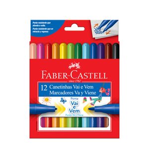 Canetinha Hidrográfica Vai e Vem Faber Castell 12 cores