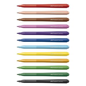 Canetinha Hidrográfica Vai e Vem Faber Castell 12 cores