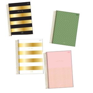 Caderno Espiral Capa Dura Dots Jandaia 1x1 80 folhas (Produto Sortido)