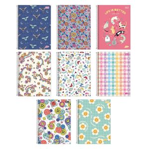 Caderno Espiral Capa Dura Tilibra Mais Feminino 1x1 (Produto Sortido)