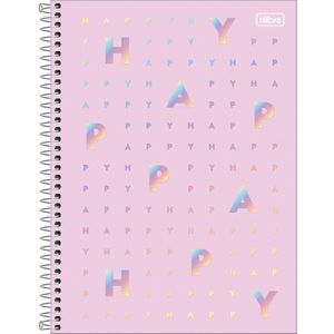 Caderno Espiral Capa Dura Tilibra Happy 16x1 256 folhas (Produto Sortido)
