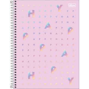 Caderno Espiral Capa Dura Tilibra Happy 16x1 256 folhas (Produto Sortido)