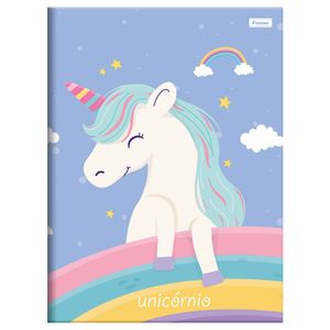 Caderno Brochura Capa Dura Unicório Foroni 1x1 (Produto Sortido)