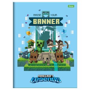 Caderno Brochura Capa Dura Minecraf Jandaia 1x1 80 folhas (Produto Sortido)