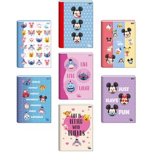 Caderno Brochura Capa Dura Disney Jandaia 1x1 80 folhas (Produto Sortido)