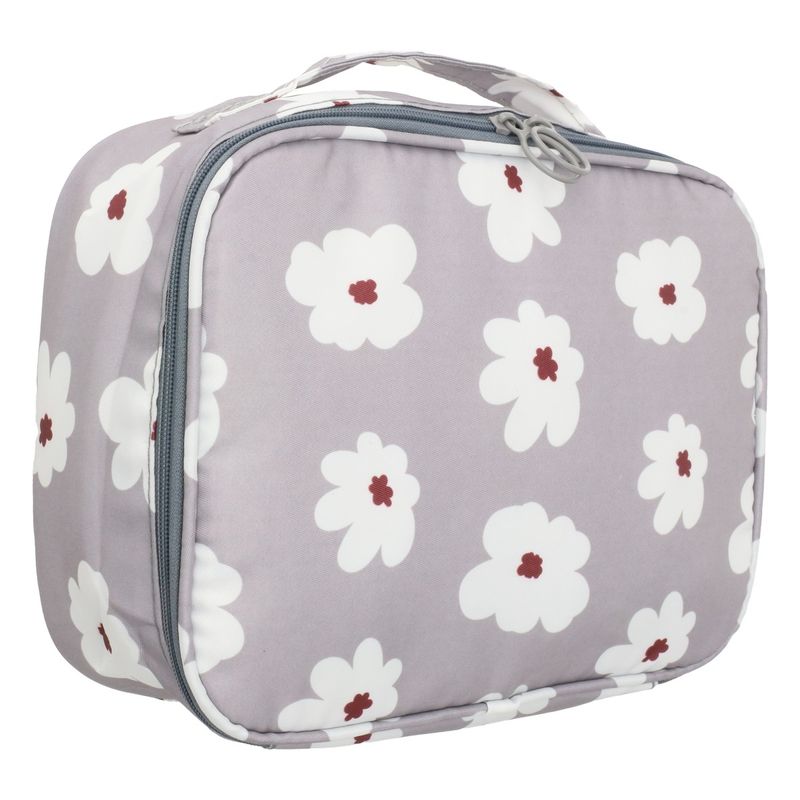 Necessaire-Cosmetic-Flores-Cinza-Newpro-24cm-145397