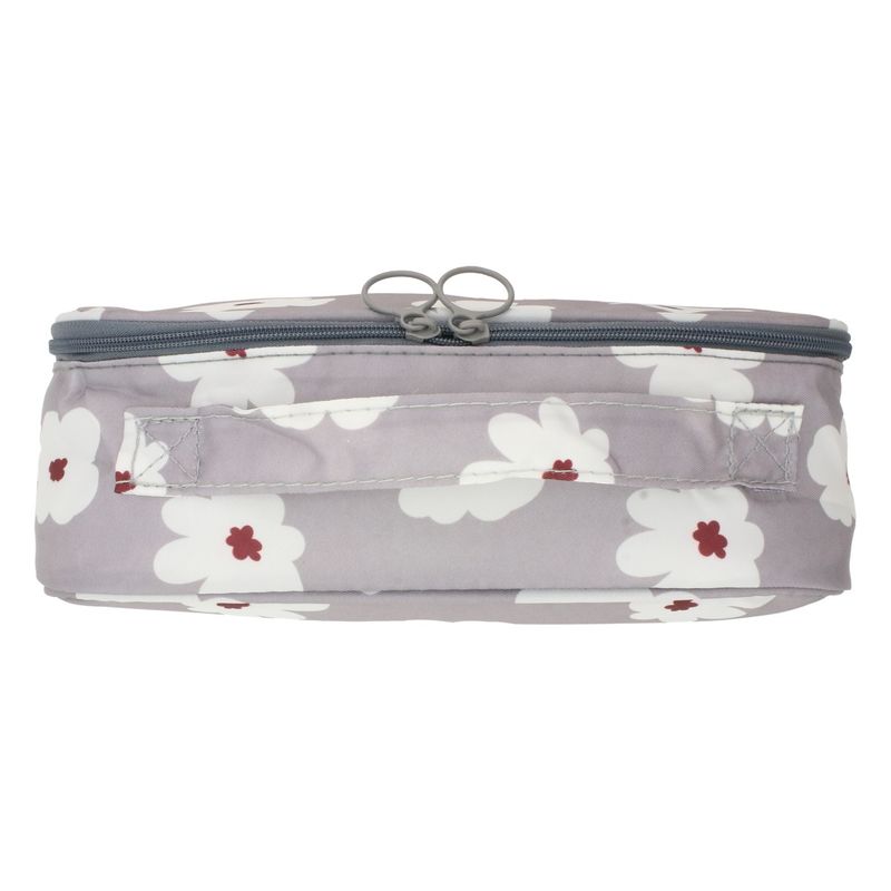 Necessaire-Cosmetic-Flores-Cinza-Newpro-24cm-145396