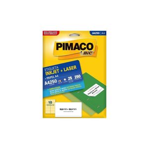 Etiqueta Adesiva Branca Pimaco com 250 Etiquetas 55,8mm x 99mm