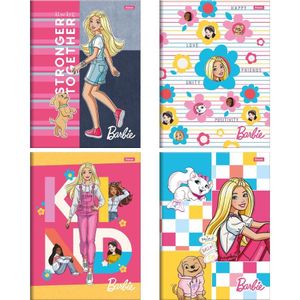 Caderno Brochura Capa Dura Barbie Jandaia 1x1 80 folhas (Produto Sortido)