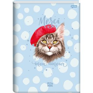 Caderno Brochura Capa Dura Pet Jandaia 1x1 80 folhas (Produto Sortido)