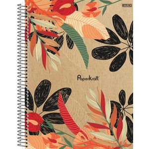 Caderno Espiral Capa Dura Kraft São Domingos 1x1 80 folhas (Produto Sortido)