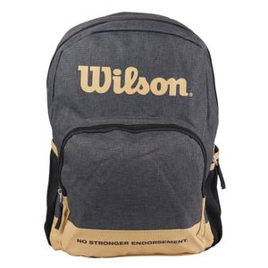 Mochila em Poliéster Preta e Marrom Wilson