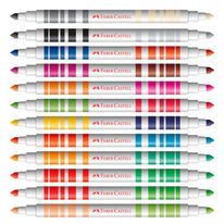 Canetinha Bicolor Faber Castell 12 unidades 24 cores