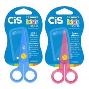 Tesoura Escolar Plástica Cis 12cm (Produto Sortido)