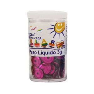 Lantejoula de Metal Lantecor Pink 6mm
