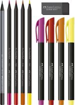 Kit-de-Canetas-e-Lapis-Supersoft-Cores-Quentes-Faber-Castell-10-pecas-145741