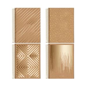 Caderno Espiral Capa Dura Kraft Gold Jandaia 80 folhas (Produto Sortido)