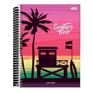 Caderno Espiral Capa Dura Malibu Jandaia 1/4 96 folhas (Produto Sortido)