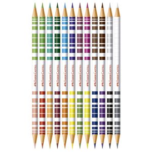 Kit Lápis de Cor com 24 cores + Borracha + Apontador + Lápis Grafite 16 peças Faber Castell