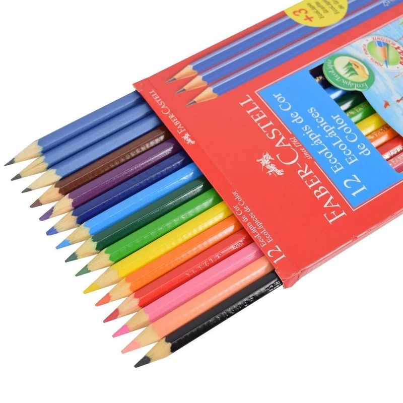 Kit-Lapis-de-Cor-com-12-cores---Lapis-Grafite-15-pecas-Faber-Castell-143700