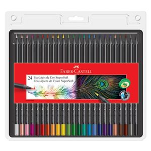 Lápis de Cor Supersoft Faber Castell 24 cores