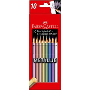 Lápis de cor Metálico Faber Castell com 10 unidades