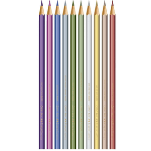 Lápis de cor Metálico Faber Castell com 10 unidades