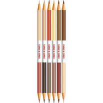 Lápis de Cor Tons de Pele com 6 lápis e 12 Cores Faber Castell