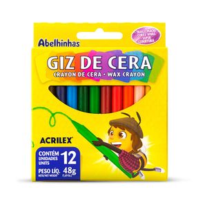 Giz de Cera Acrilex com 12 unidades