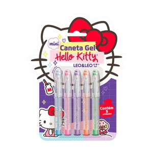 Conjunto de Mini Caneta Gel Hello Kitty Leonora 5 unidades