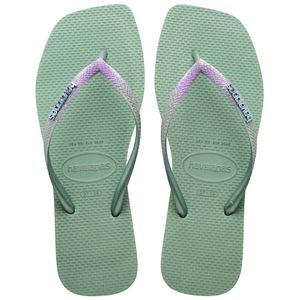 Sandália Slim Square Glitter Verde Havaianas