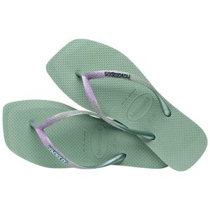 Sandália Slim Square Glitter Verde Havaianas