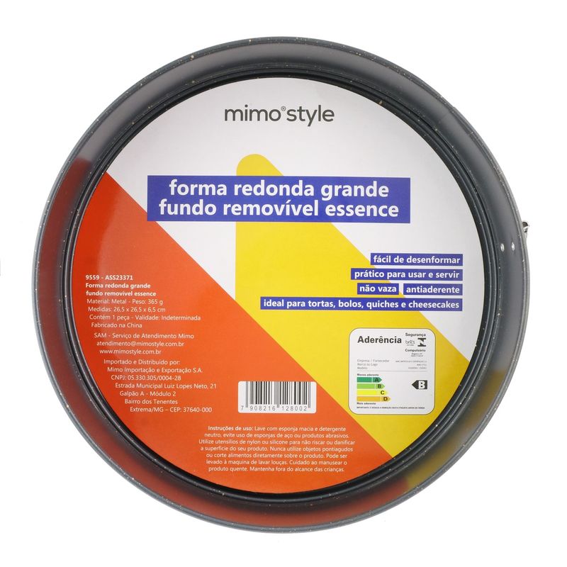 Forma-Redonda-com-Fundo-Removivel-em-Aluminio-Antiaderente-Mimo-Style-265cm-Preta-Essence-146271