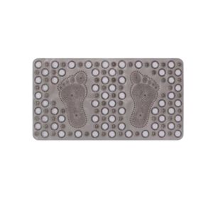 Tapete de Banheiro Feet Cinza Newpro 34cm x 65cm