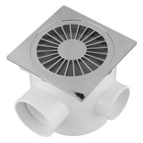 Caixa Sifonada Três Entradas Durín Branca 100mm x 100mm x 50mm