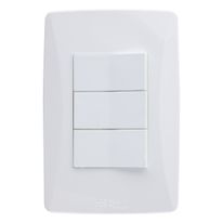 Interruptor 3 Teclas Simples Mec-Tronic Petra