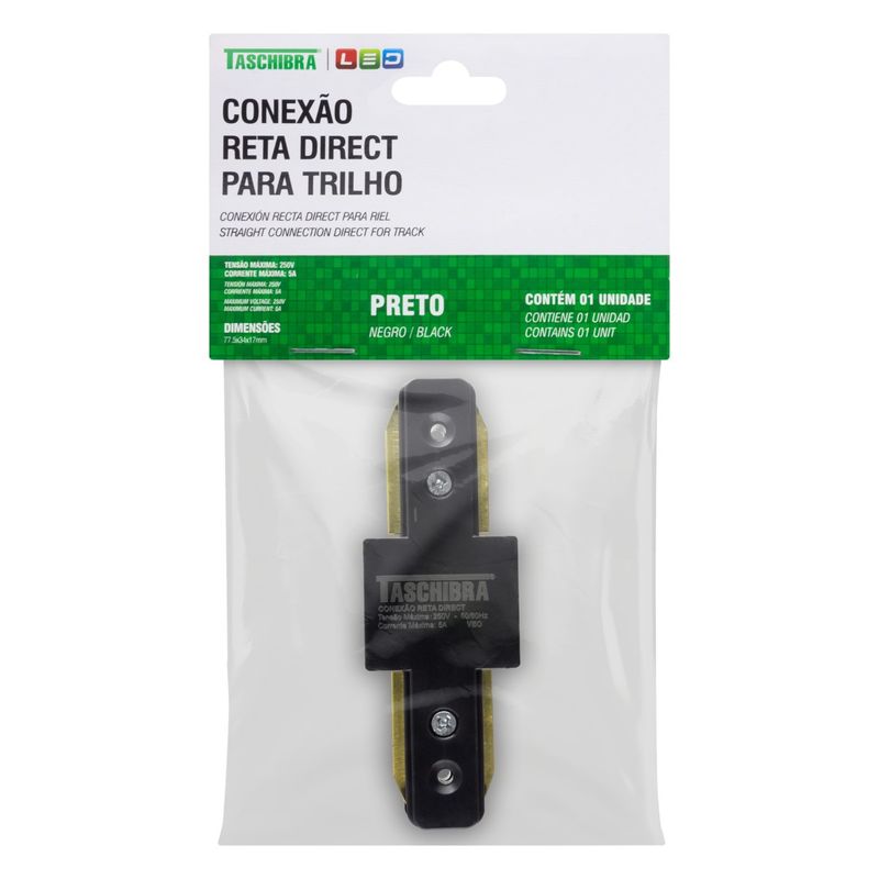 Conexao-para-Trilho-Preta-Reta-Taschibra-Direct-12863