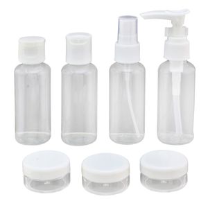 Kit Frascos para Viagem Branco Newpro 7 peças