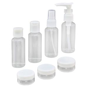 Kit Frascos para Viagem Branco Newpro 7 peças