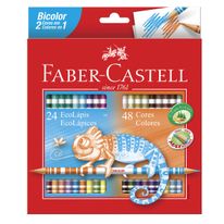 Lápis Cor Bicolor Faber Castell 48 cores