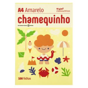 Papel A4 Amarelo Chamex 100 Folhas