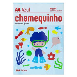 Papel A4 Azul Chamex 100 Folhas